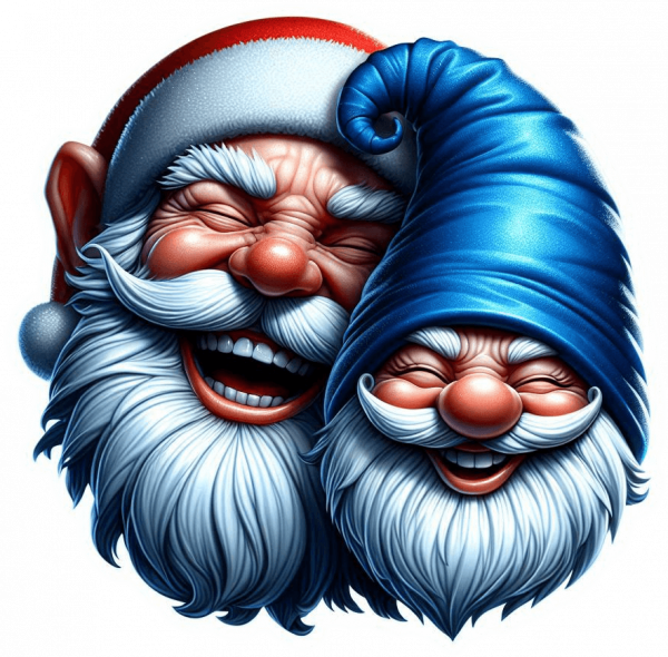 Cara De Santa Y Gnomo Navideño 04