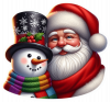 Cara De Santa Y Muñeco De Nieve 07