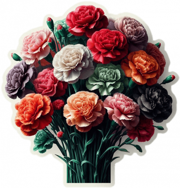 Flores Claveles En Ramo 04