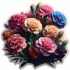 Flores Claveles En Ramo 01