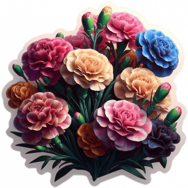 Flores Claveles En Ramo 01