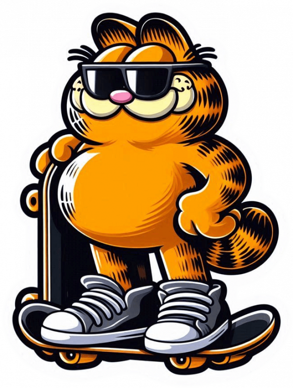 Garfield Skateboarding 03