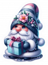 Gnomo Navideño Tonos Blancos 01