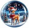 Venado Navideño en Cristal