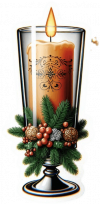 Vela y portavela de Navidad