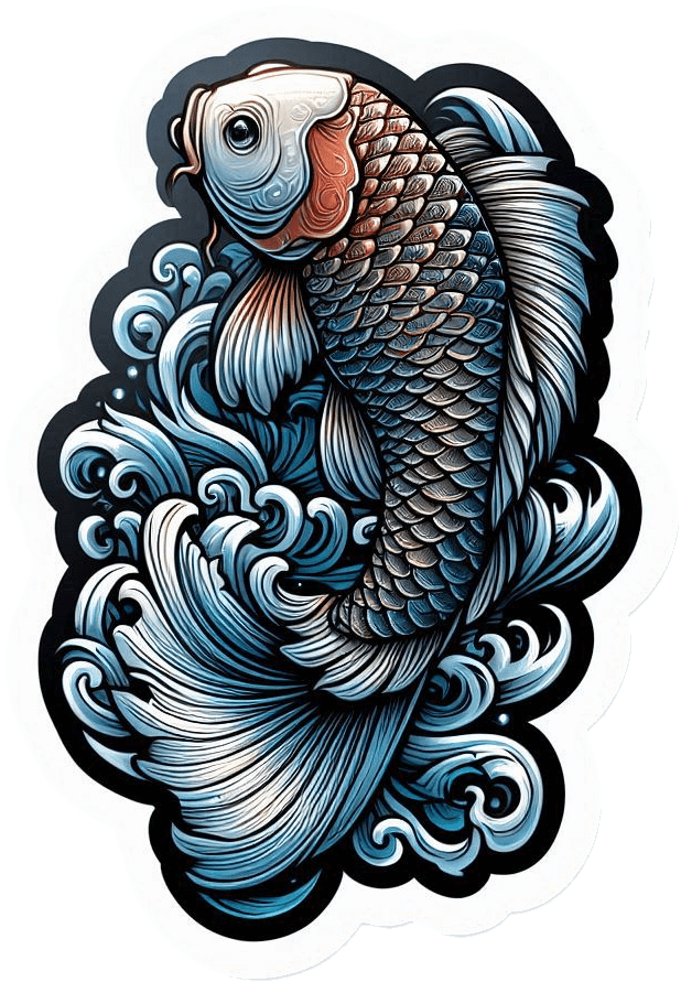 Tatuaje Diseño De Koi 05