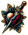 Tatu Corazon Y Daga 04