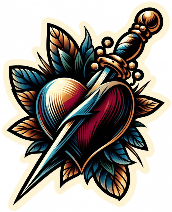 Tatu Corazon Y Daga 04