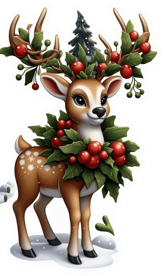 Venado Y Gnomo Navidad 03