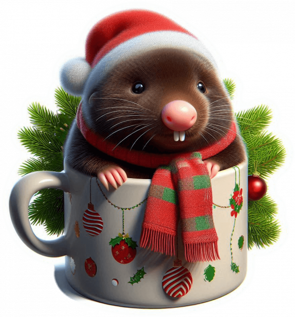 Topo Y Taza De Navidad