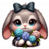 Conejita Con Flores 08