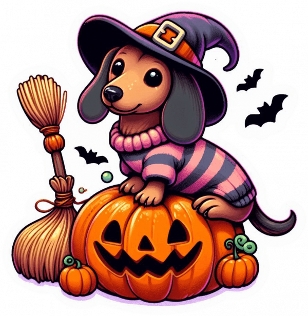 Dachshund Y La Calabaza 03