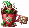 Elfos En Taza De Chocolate 03