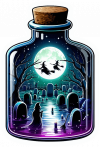 Halloween En Reflejo De Un Botellon 01