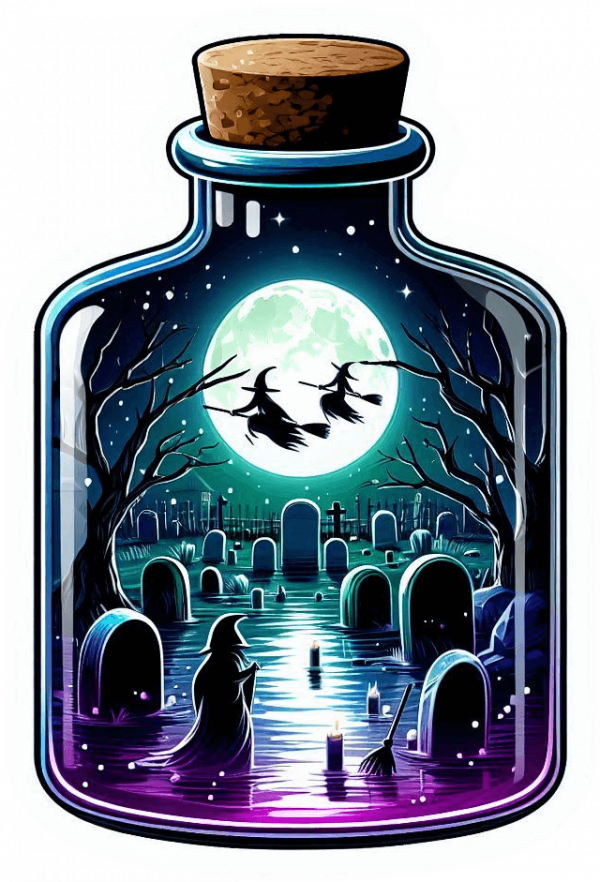 Halloween En Reflejo De Un Botellon 01