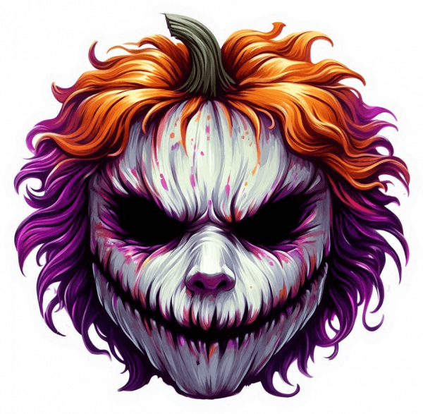 Calabaza Terrorifica En Acuarela Gaouche