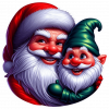 Cara De Santa Y Gnomo Navideño 07