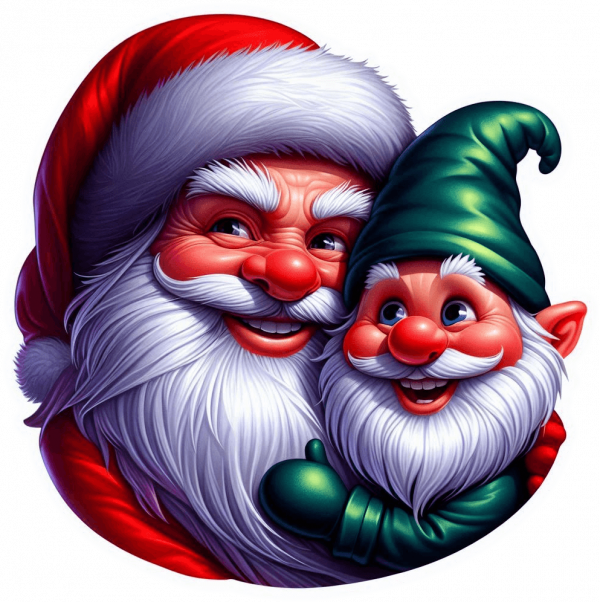 Cara De Santa Y Gnomo Navideño 07