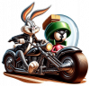 Bugs Bunny Y Mavin Motorizados 02