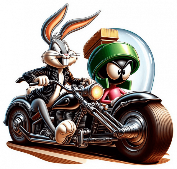 Bugs Bunny Y Mavin Motorizados 02