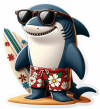Tiburon Con Tabla De Surf 06