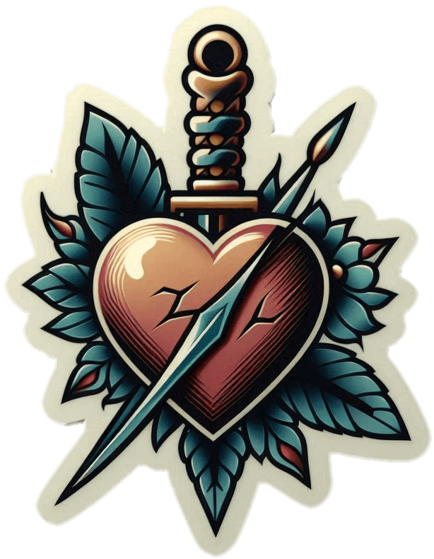 Tatu Corazon Y Daga 02