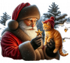 Santa Con Gatito 17