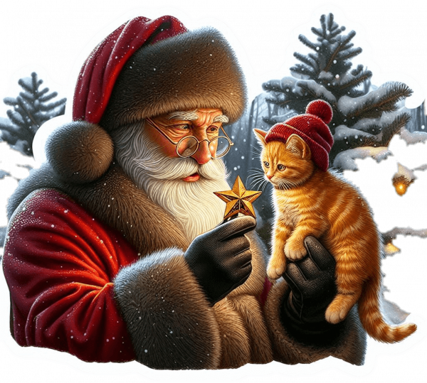 Santa Con Gatito 17