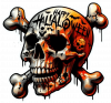 Calavera Con Tibias Cruzada Y Feliz Hall