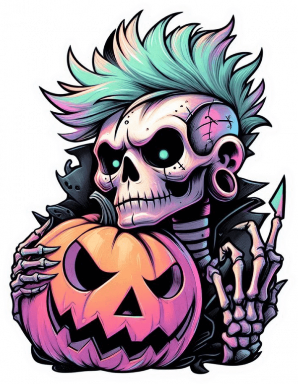 Calavera Y Calabaza Gotica 02