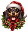 Dachshund De Navidad 02