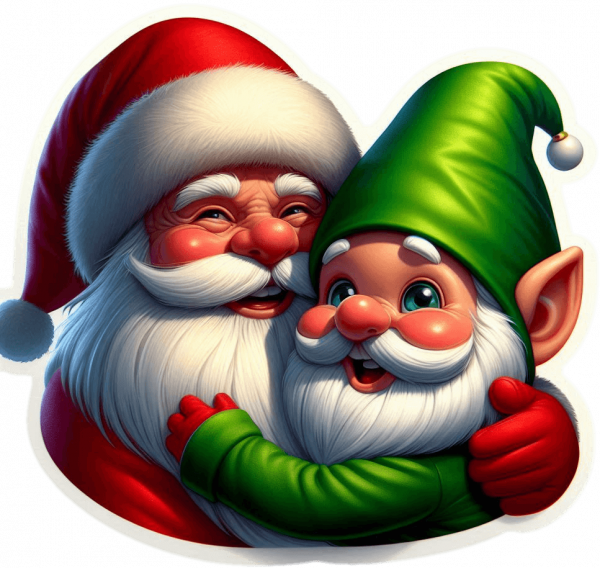 Cara De Santa Y Gnomo Navideño 06