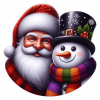 Cara De Santa Y Muñeco De Nieve 02