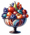 Centro De Mesa Con Pepas De Agata Y Frut