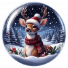 Venado Navideño En Cristal 02