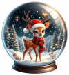 Venado Navideño En Cristal 03