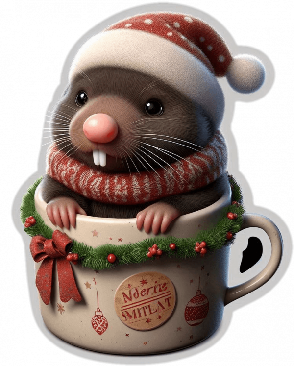 Topo Y Taza De Navidad 04