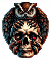 Calavera Y Buho 05