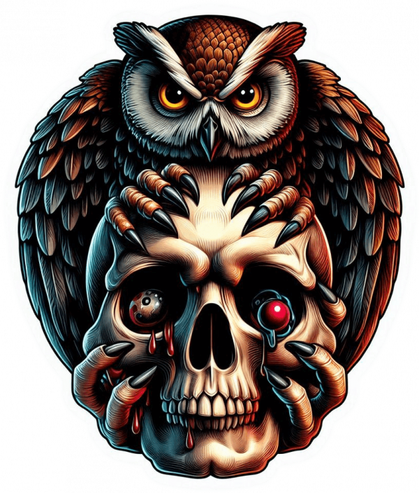Calavera Y Buho 05