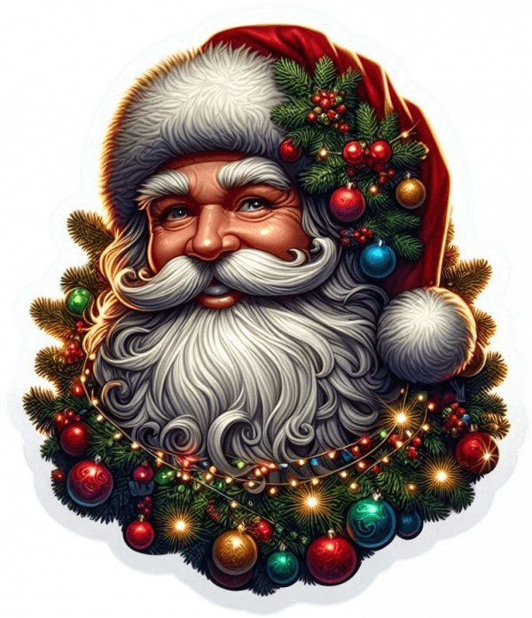 Cara De Santa Y Arbol De Navidad 01