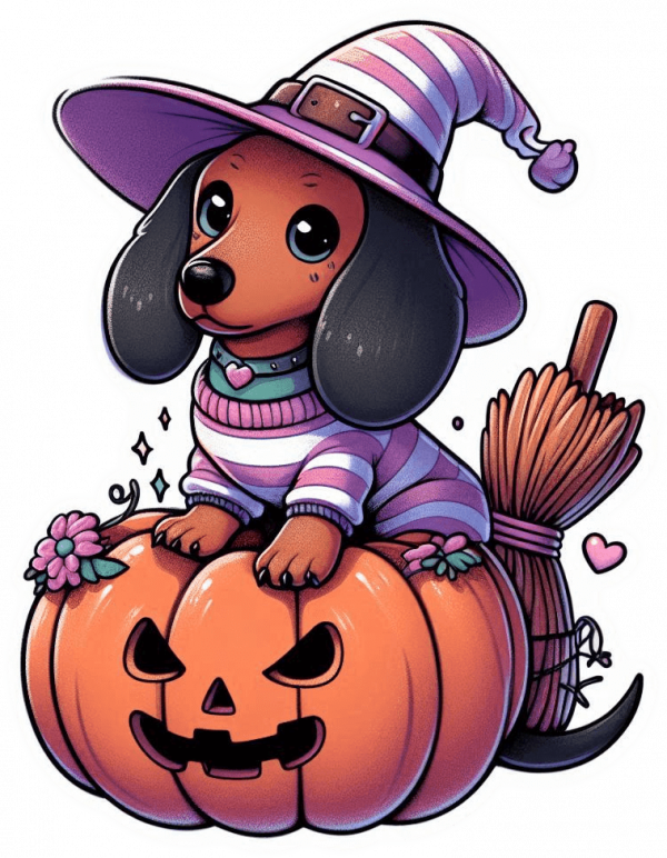 Dachshund Y La Calabaza 02
