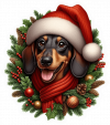 Dachshund De Navidad 03