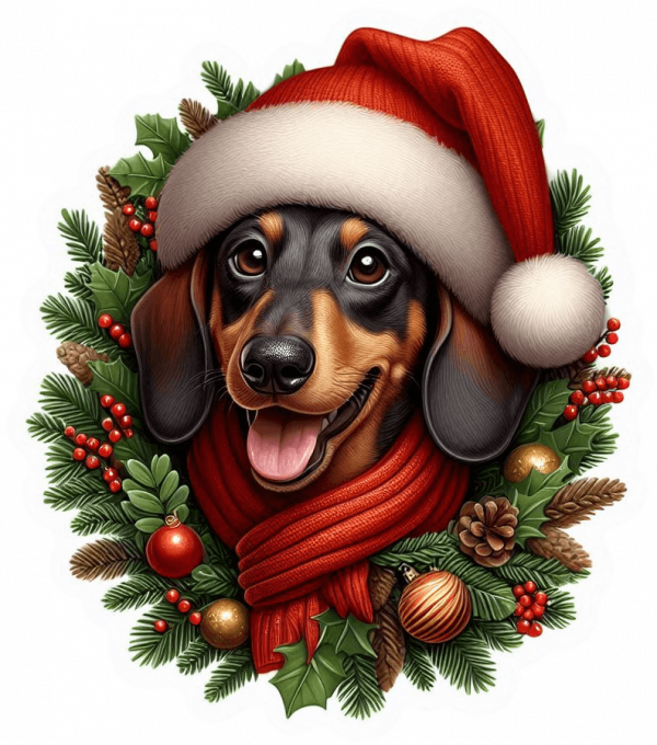 Dachshund De Navidad 03