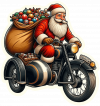 Santa Claus En Sidecar 01