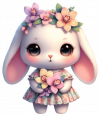 Conejita Con Flores 13