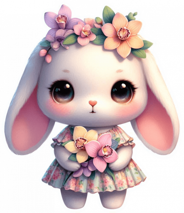 Conejita Con Flores 13
