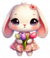 Conejita Con Flores 17