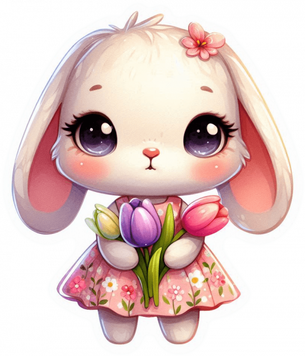 Conejita Con Flores 17