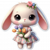 Conejita Con Flores 18