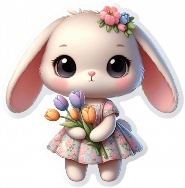 Conejita Con Flores 18